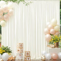 Ivory Backdrop Curtain for Wedding Parties Wrinkle Free Ivory Photo Curtains Backdrop Drapes Fabric Decoration for Baby Shower Photoshoot 5ft x 7ft,2 Panels by Tao-GePartyDecorations
