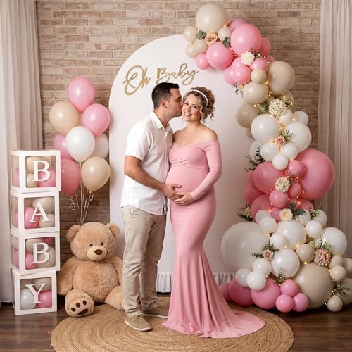 Baby Shower Girl Decorations, 6.6FT Pink Balloon Arch Kit - Image 4