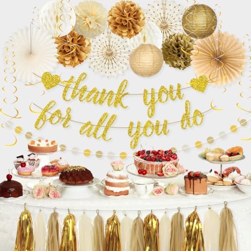 Roetyce We Appreciate You Party Decorations Men Women Gold - Image 4