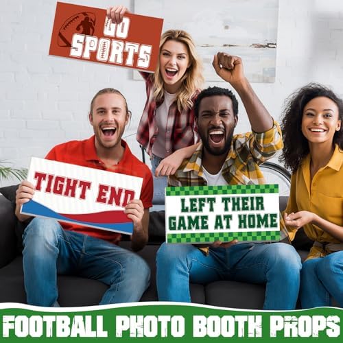 24 Designs Football Photo Booth Props Double Sided, Party Supply - Image 5