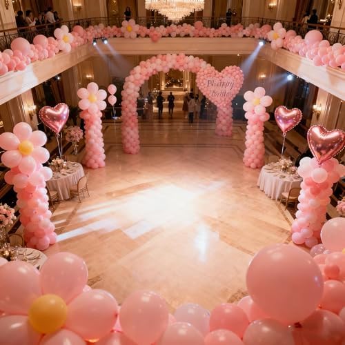 160Pcs Pastel Pink 12 Inch Pink Latex Party Balloons for Wedding Bridal Shower Gender Reveal Birthday Party Decoration - Image 4