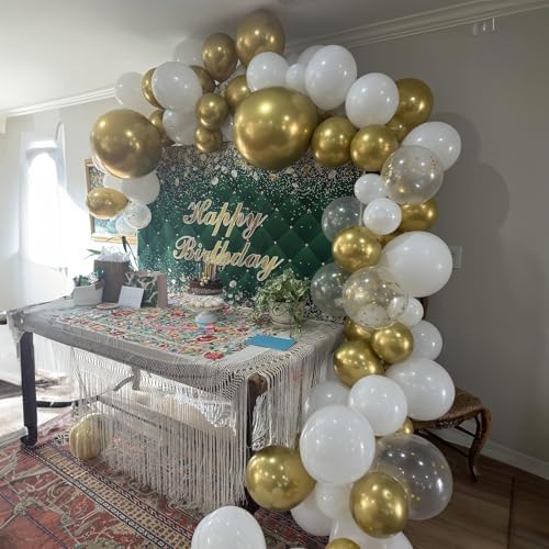 White and Gold Balloons, 60 Packs 12 Inch Metallic Gold Balloons - Image 6