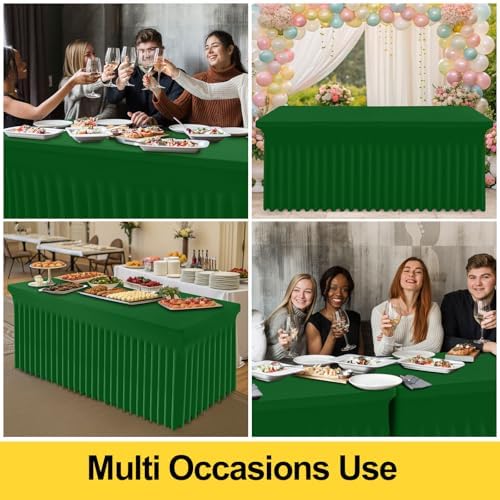 Smiry Spandex Elastic Fitted Table Cloth Skirt for 4FT Rectangle Table - Image 6