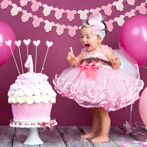 Weysat 2 Pcs Gender Reveal Banner Decorations Pink Plaid Banner - Image 4