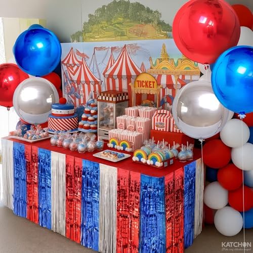 22 Inch Red White and Blue Foil Balloons - Pack of 6 Labor Day Decorations - Image 4