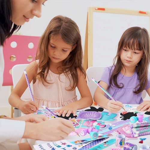 BenLouis 240Pcs Mermaid Stationery Set Party Favors for Kids - Image 6