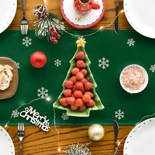 Artoid Mode Green Xmas Trees Table Runner Home Party Decor 13x72 Inch - Image 4