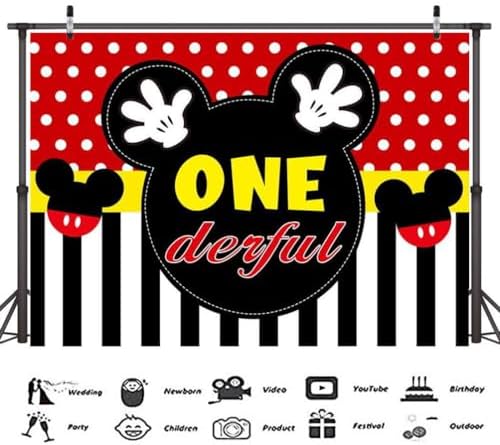 185 Pcs Red 1st Birthday Party Decorations, Boys Onederful Balloons Arch Garland Kit, Red Cartoon Boys Onederful Backdrop, TableCloth, Tableware for Boy First Birtdhay Party Supplies - Image 6