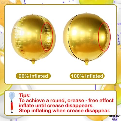 KatchOn Gold Balloons - 22 Inch, Pack of 6, Golden Birthday Party Decor - Image 3