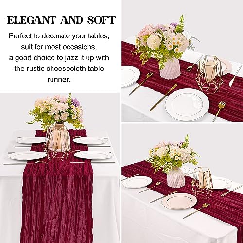 10FT Cheesecloth Table Runner Boho Party Home Decorations - Image 3
