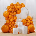 PartyWoo Burnt Orange Balloons 140pcs Different Sizes of 18 12 10 5 Inch Terracotta Rust Fall Color Autumn Boho Balloon Arch Kit Garland for Thanksgiving Halloween Fall Party Decorations Orange-F53 by PartyWoo