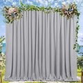 Grey Backdrop Curtains 10ftx10ft Party Polyester Photo Drapes by SoarDream