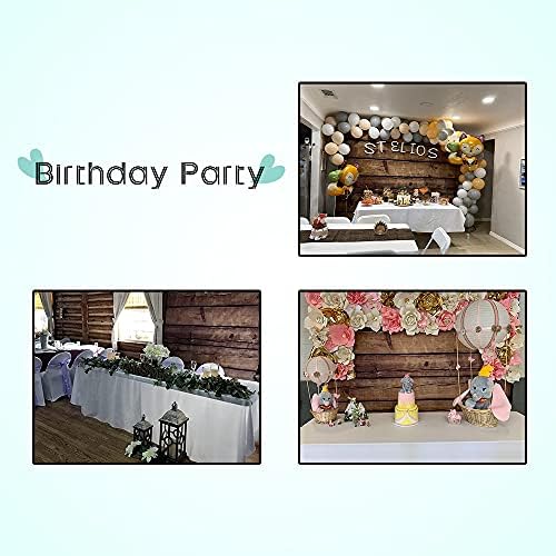 12x8ft Rustic Wood Backdrops for Photography Vintage Brown Worn Wooden Board Photography Background Baby Shower Birthday Wedding Backdrop Portrait Wallpaper Vinyl Photo Studio Props Large Size - Image 3