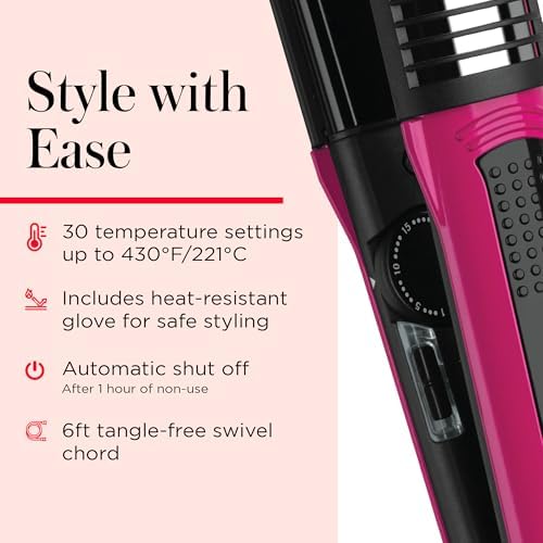 REVLON Perfect Match Flat Iron, 1" Ceramic Plates - Image 6