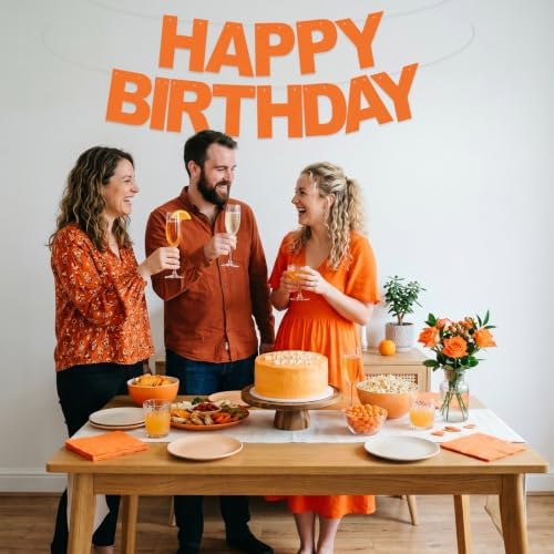 BEISHIDA 116 PCS A-Z DIY Letter Banner Kit Make Your Own Banner Including 111 Letters and Numbers 3 Rope and 2 Threading Device,Customized for Birthday Graduation Wedding Decor Matte Orange - Image 4