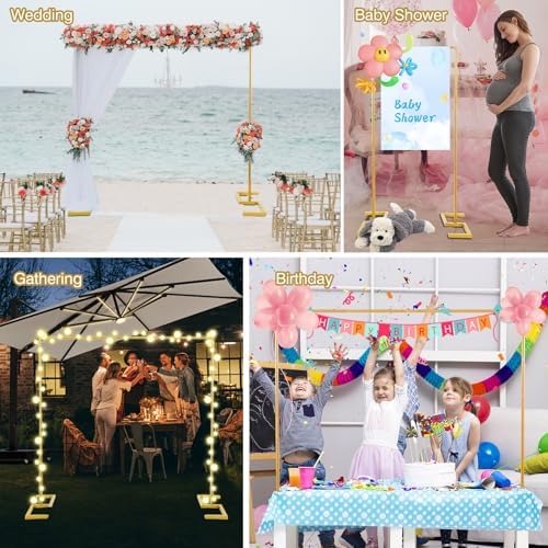 8.2 FT Wedding Arch Square Backdrop Stand Extra Clamps to Table Rod Frame - Image 4