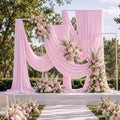 10 ft x 40 ft Baby Pink Backdrop Curtains for Parties, Wrinkle Free Light Pink Photography Backdrop Drapes for Wedding Grils Birthday Baby Shower Bridal Shower Party by Outpain