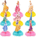 9 PCS Princess Centerpieces for Tables, Princess Birthday Party Decorations, Double-Sided Honeycomb Party Table Topper Decor by inheming