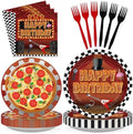 96Pcs Pizza Birthday Party Decorations, Serves 24 by Greencian