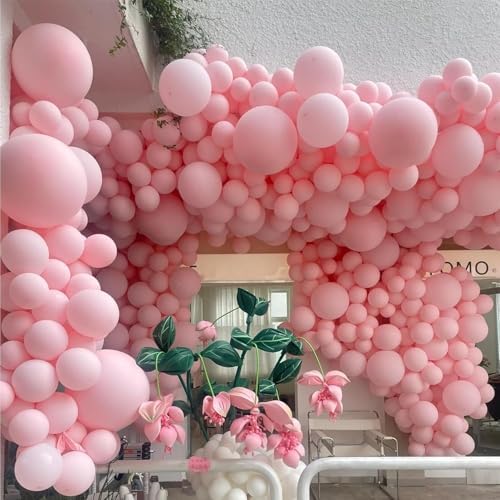 160Pcs Pastel Pink 12 Inch Pink Latex Party Balloons for Wedding Bridal Shower Gender Reveal Birthday Party Decoration - Image 5