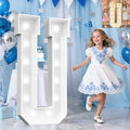 Pooqla 4 FT Marquee Letters, Light Up Letter U, Cool White and Warm White by Pooqla