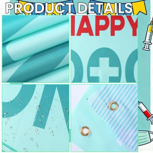 Smoothnovelty 3 Pcs Green Doctors Day Banner - Image 3