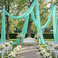 2 Panels 5ft(W) x 20ft(L) Mint Green Ceiling Drapes for Wedding Parties by PartyVillage