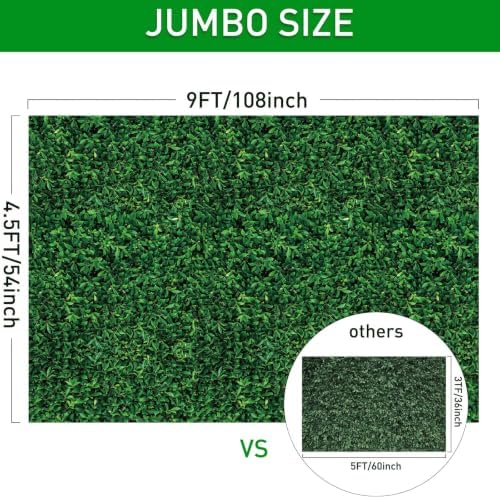 Tatuo 6 Pcs 9 x 4.5 Ft Green Leaves Photography Backdrop Grass Tablecloth - Image 2