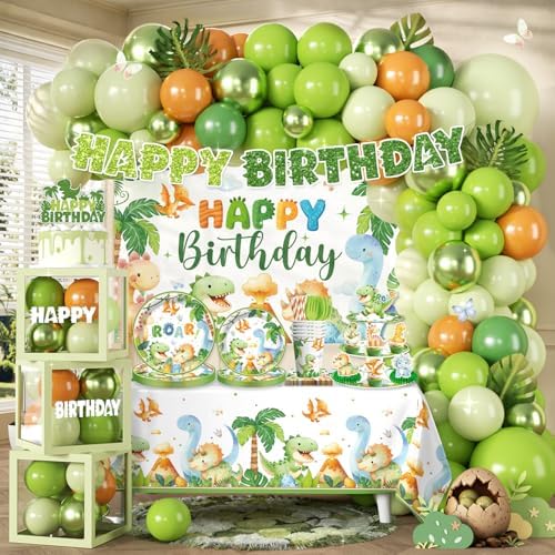 295PCS Dinosaur Birthday Decorations Party Supplies Serves 25 by Unknown