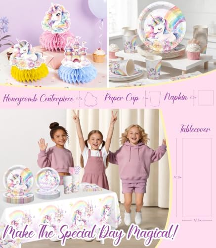 289Pcs Unicorn Birthday Decorations, All-in-One Decor Set for 25 Guests - Image 5
