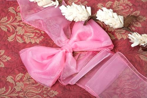 MDS Pack of 100 Organza Chair Sashes for Wedding & Event Décor – Blush Pink - Image 5