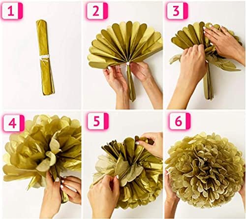 Pink and Gold Baby Shower Decorations for Girl – 35 Pcs Princess Kit with It's a Girl Banner, Mom to Be Sash, Tissue Paper Pom Poms, Paper Lanterns, Bunting Garland – Baby Girl Party Supplies - Image 5