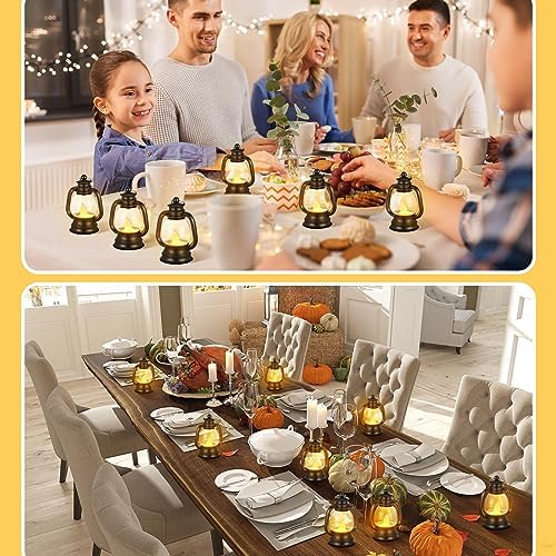 Ferraycle 48 Pcs Mini Lanterns Bulk 4 Inch Black Lamp Table Centerpieces - Image 5