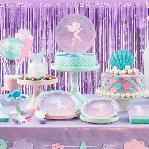 10 Pack Light Purple Backdrop Curtain 3.2ft x 8.2ft Metallic Tinsel Foil Fringe Curtains Photo Booth Background for Birthday Party Decoration Baby Shower Engagement Wedding Christmas Decoration - Image 5