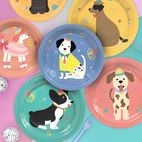 180Pcs Pet Dog Party Supplies Paper Plates and Napkins Serve 60 - Image 4