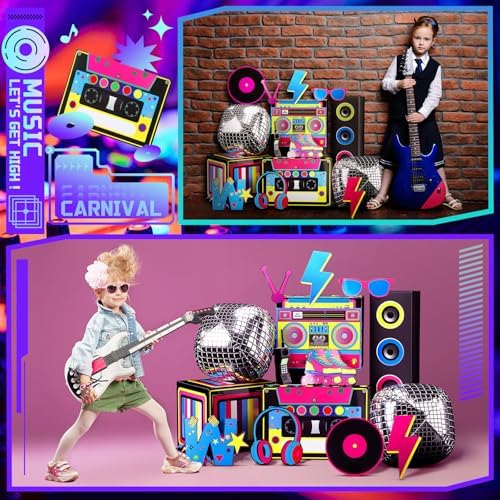 14pcs 80s 90s Party Decorations, Hip Hop Music Theme Accessories - Image 5