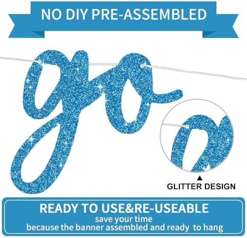 BEISHIDA Sky Blue Pre-Strung Go Shawty It's Your Birthday Banner Decor - Image 3