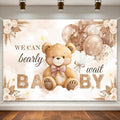 Bear Baby Shower Backdrop 7x5FT We Can Bearly Wait Party Baby Shower Banner by Unknown