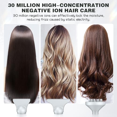 slopehill Professional Hair Dryer with Diffuser, Ionic Hair Dryer,Lightweight Compact Powerful & Fast Salon Blow Dryer with High Speed Brushless Motor, Travel Hairdryer, Women & Men (Ceramic, Stone) - Image 3