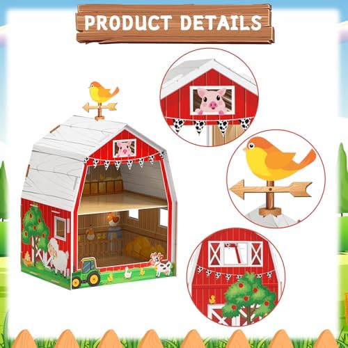 KALEFO 2-Tier Farm Donut Stand with 6 Pcs Table Centerpieces - Image 5