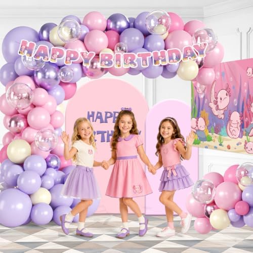 Axolotl Themed Birthday Party Supplies, Axolotl Party Decorations 205 Pcs - Image 4