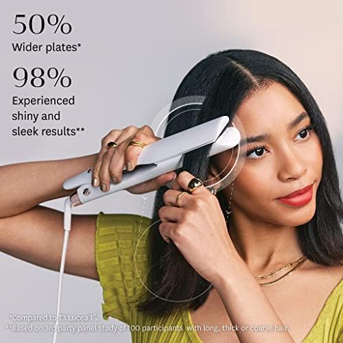 T3 Lucea Professional Straightening & Styling Iron, 1” or 1.5” Digital Ceramic Flat Iron with 9 Adjustable Heat Settings for Straight, Smooth Styles or Waves and Curls on All Hair Types - Image 4