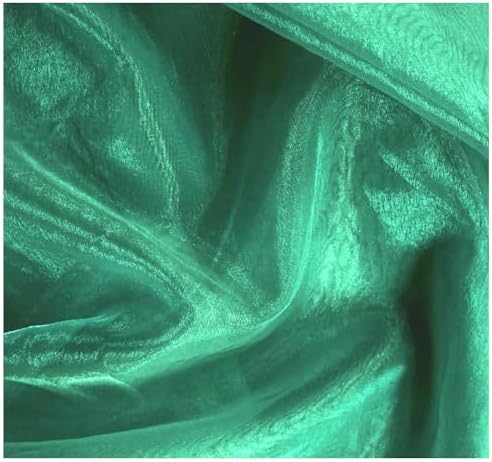 25 Yard Organza Fabric 44" Wide for Wedding Event Décor - Emerald Green - Image 4