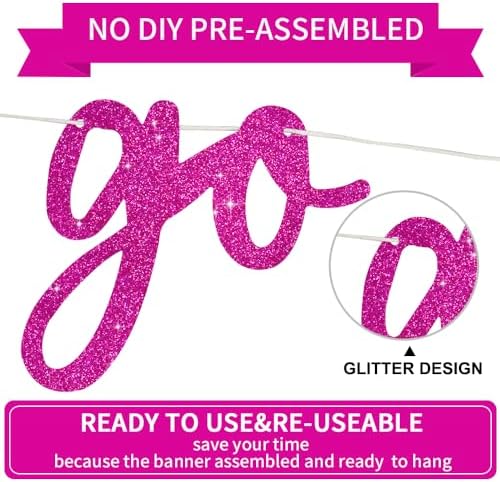 BEISHIDA Rose Red Pre-Strung Go Shawty It's Your Birthday Banner Decor - Image 3