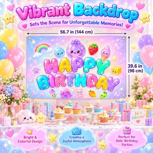 Plman 55PCS Squishy Birthday Party Decorations, Dumpling Theme Party Supply - Image 3