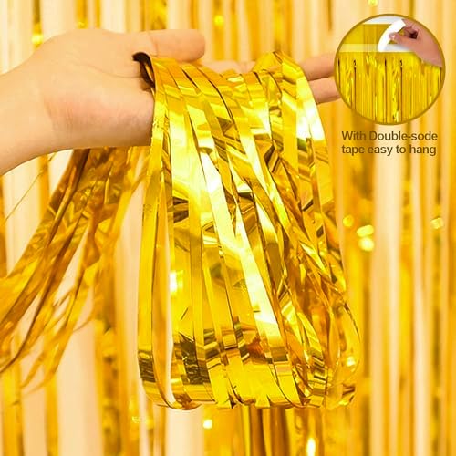 Pink and Gold Birthday Party Decorations for Women with Happy Birthday Banner,Curtains, Butterfly Wall,Circle Dots Garland,Tissue Pompoms,Paper Tassels Garland for Her - Image 7