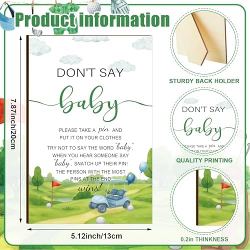 Patelai 321 Pcs Baby Shower Games Supplies, Golf - Image 4