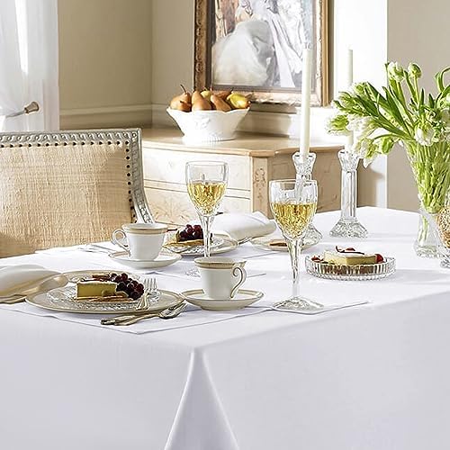 Fitable 6 Pack White Table Cloths 90x132 Inch for 6 Foot Rectangle Tables - Image 7
