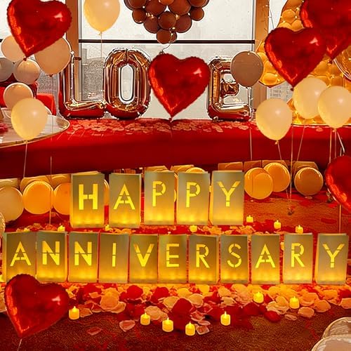 Happy Anniversary Light Up Letters, Anniversary Decor - Image 4