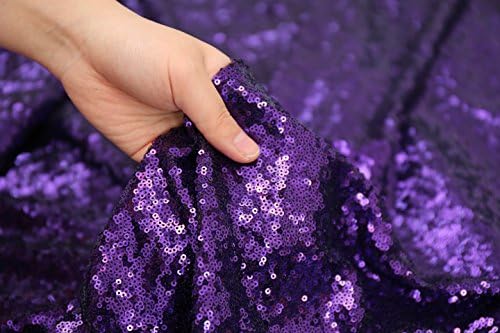 Poise3EHome Purple Sequin Backdrop Curtains,2 Panels 2FTx8FT Glitter Background for Halloween Birthday Party Wedding Christmas Thanksgiving Holiday Decor - Image 4